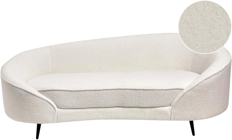 Beliani 2 vietų sofa SAVAR Bouclé balta