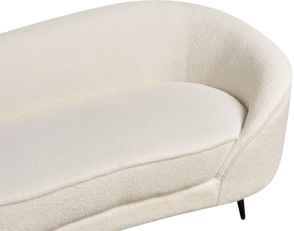 Beliani 2 vietų sofa SAVAR Bouclé balta