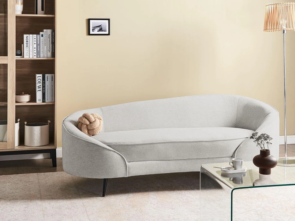 Beliani 2 vietų sofa SAVAR, kreminė balta