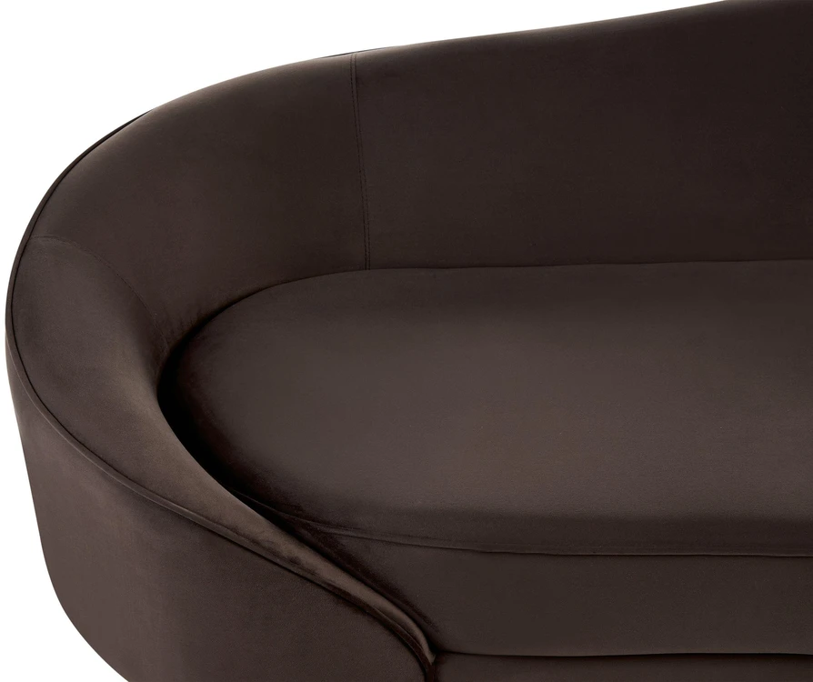 Beliani 2 vietų sofa SAVAR, veliūras, tamsiai ruda