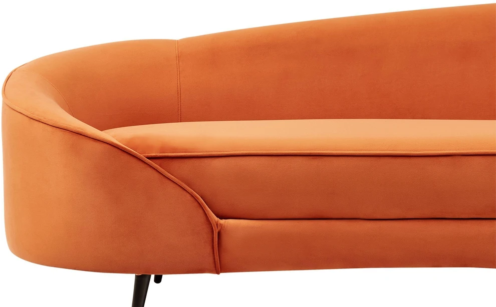 Beliani 2 vietų sofa SAVAR veliūrinė oranžinė