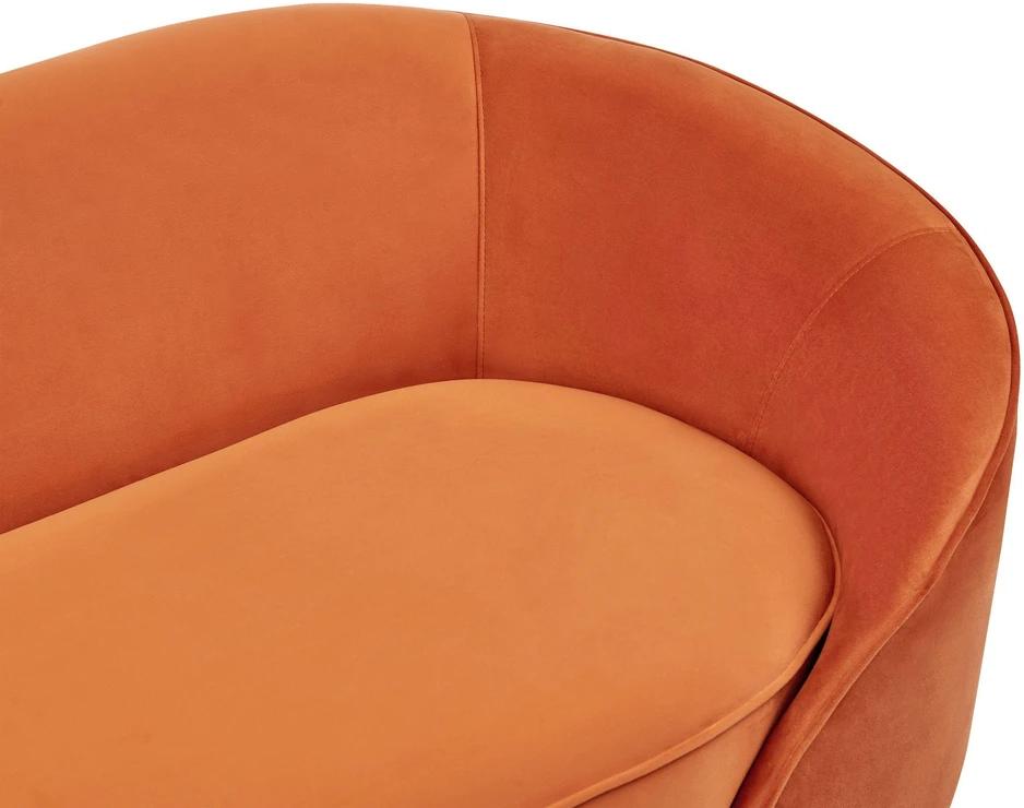 Beliani 2 vietų sofa SAVAR veliūrinė oranžinė