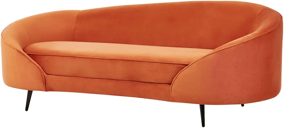 Beliani 2 vietų sofa SAVAR veliūrinė oranžinė