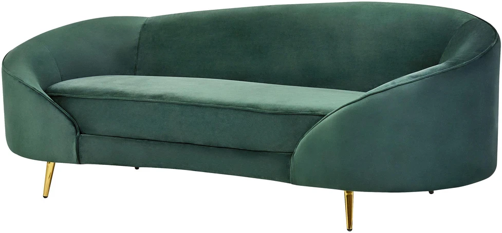 Beliani 2 vietų sofa SAVAR veliūrinė smaragdinė