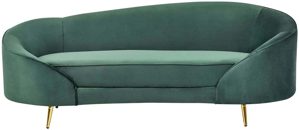 Beliani 2 vietų sofa SAVAR veliūrinė smaragdinė