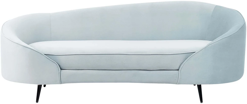Beliani 2 vietų sofa SAVAR veliūrinė žydra
