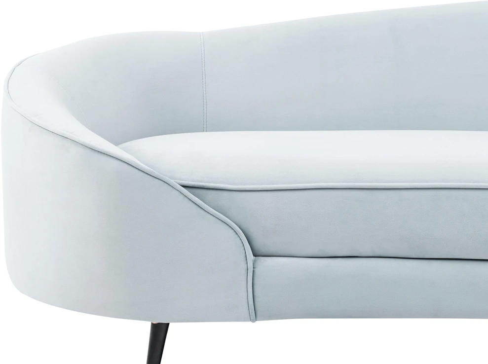 Beliani 2 vietų sofa SAVAR veliūrinė žydra