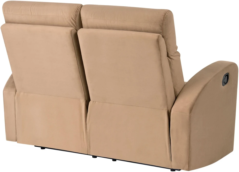 Beliani 2 vietų sofa su rankine atsipalaidavimo funkcija VERDAL, veliūras, šviesiai ruda