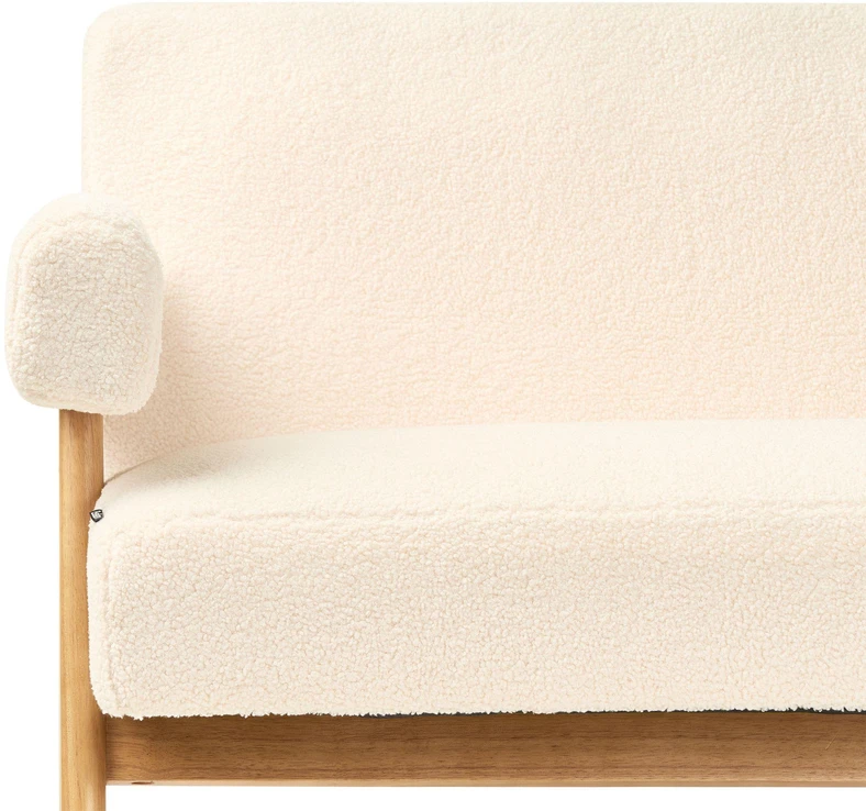 Beliani 2 vietų sofa TAMRE Boucle kreminė / šviesiai ruda