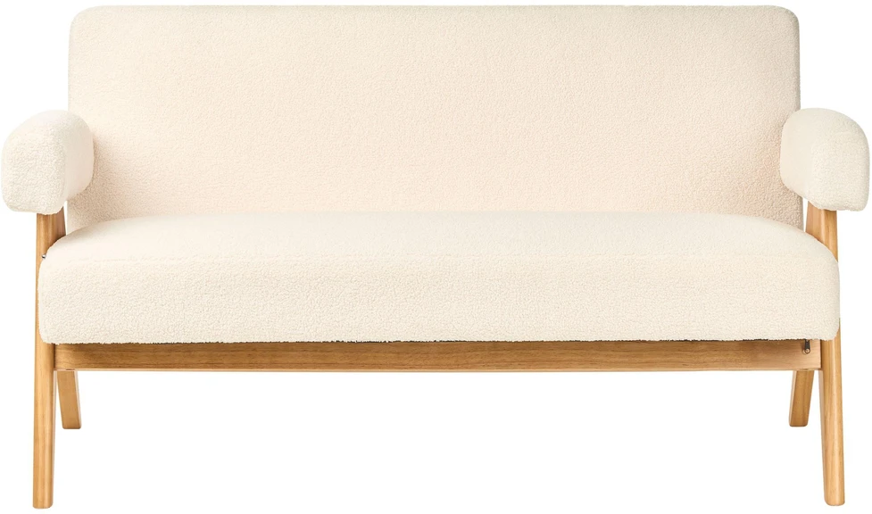 Beliani 2 vietų sofa TAMRE Boucle kreminė / šviesiai ruda