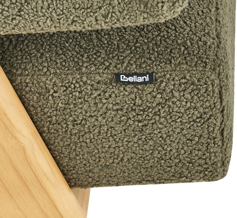 Beliani 2 vietų sofa TAMRE Boucle žalia / šviesiai ruda