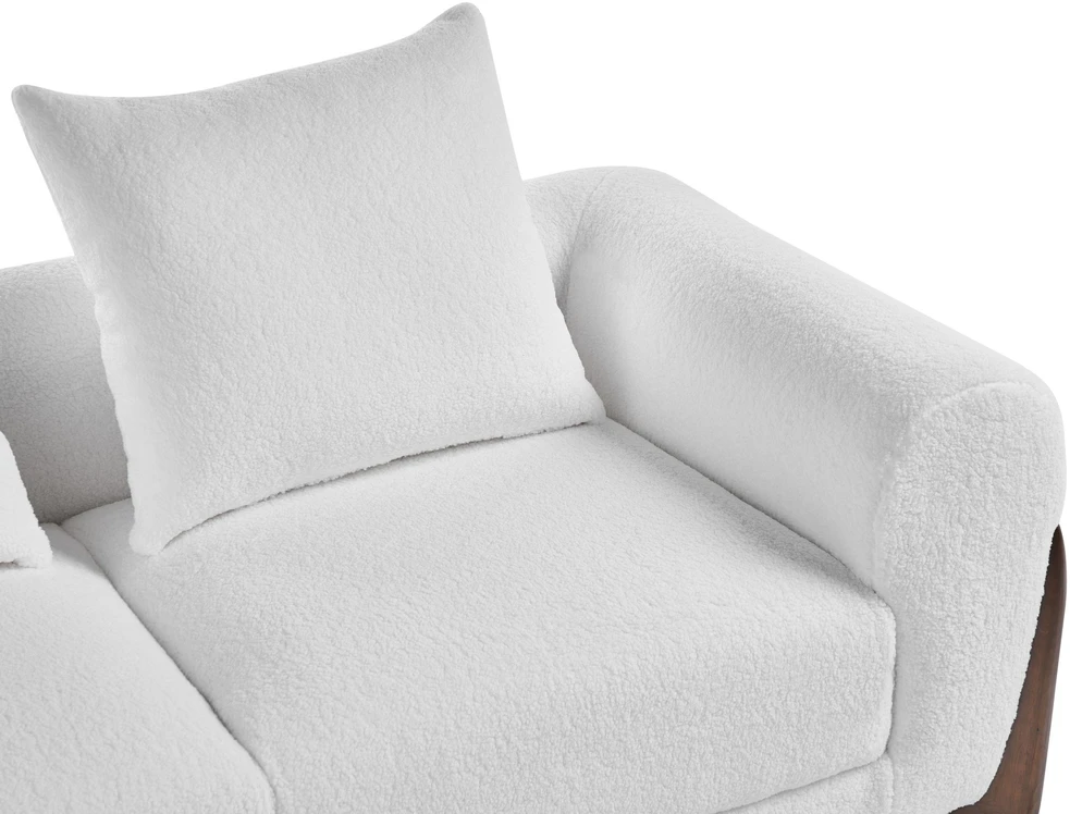 Beliani 2 vietų sofa VINLIDEN iš Boucle audinio, balta