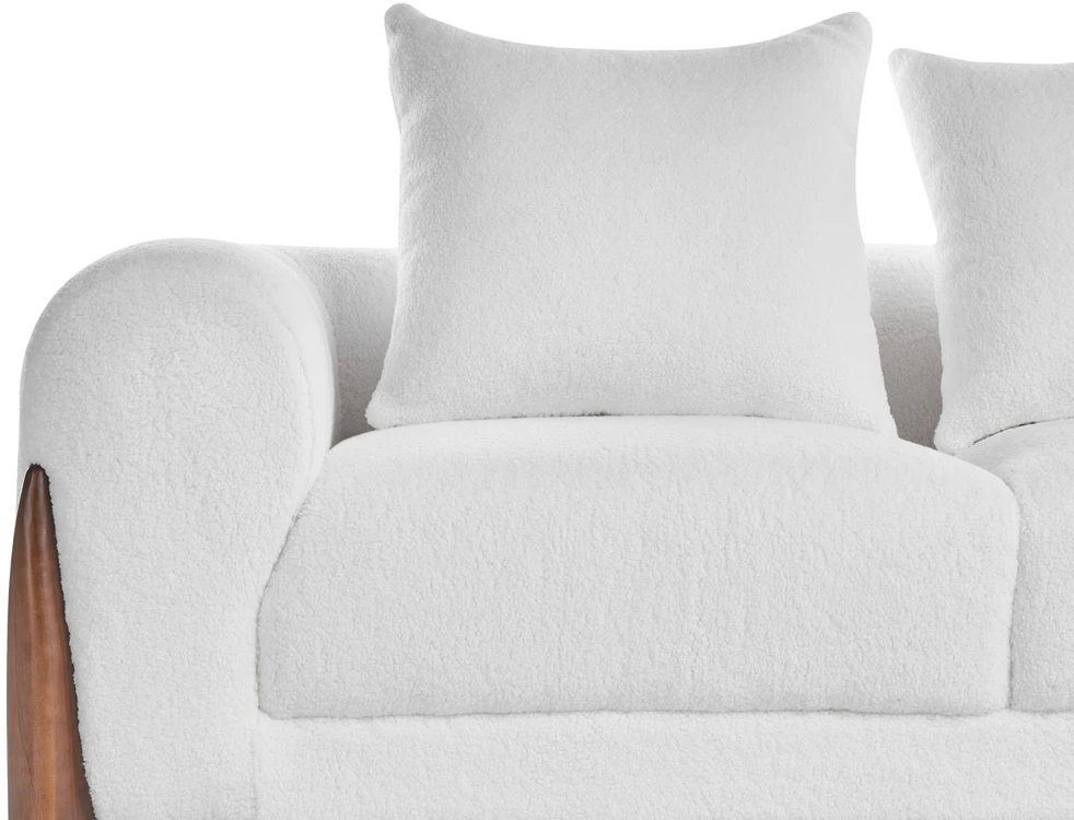 Beliani 2 vietų sofa VINLIDEN iš Boucle audinio, balta