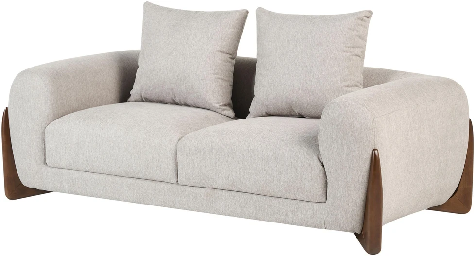 Beliani 2 vietų sofa VINLIDEN, smėlio ir pilkos spalvos