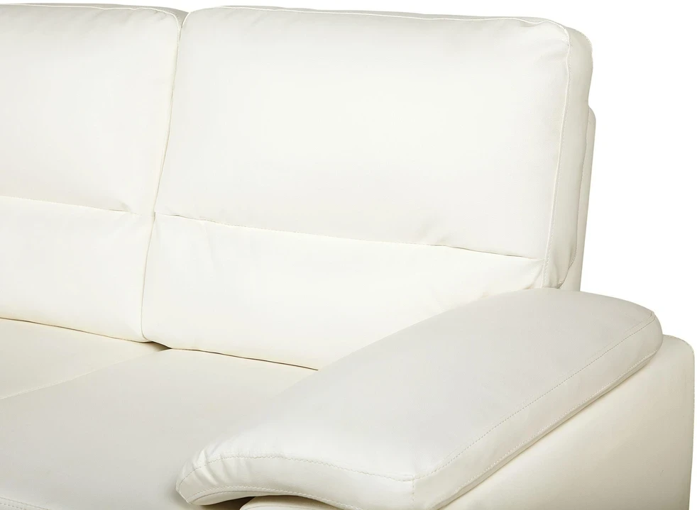 Beliani 2 vietų sofa VOGAR dirbtinė oda, kreminė