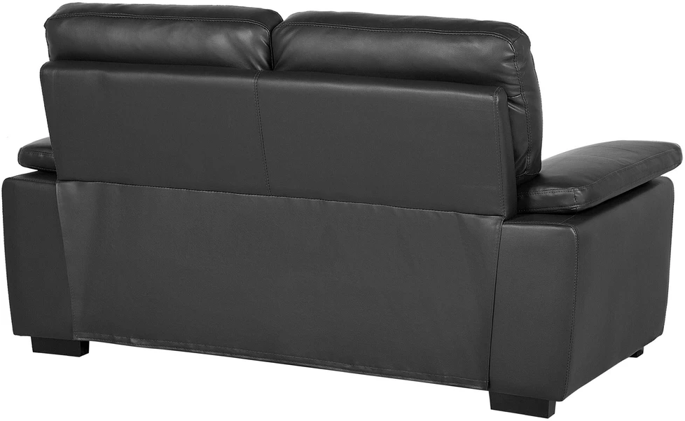 Beliani 2 vietų sofa VOGAR dirbtinė oda, juoda