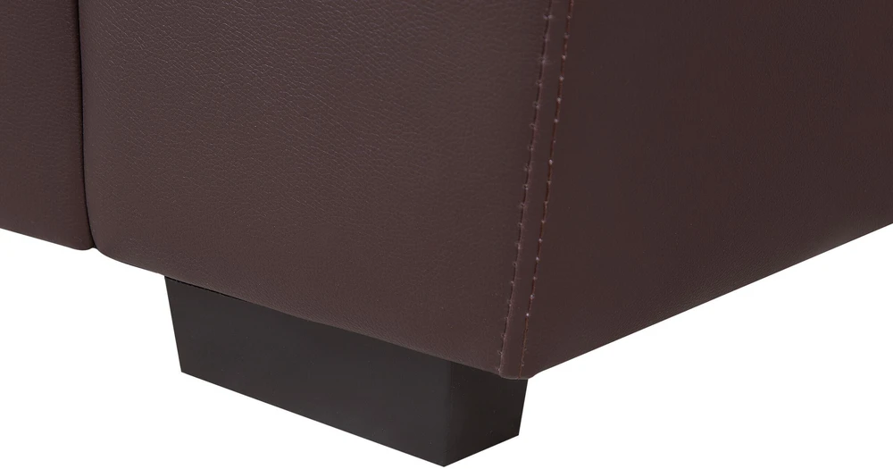 Beliani 2 vietų sofa VOGAR iš dirbtinės odos, tamsiai ruda