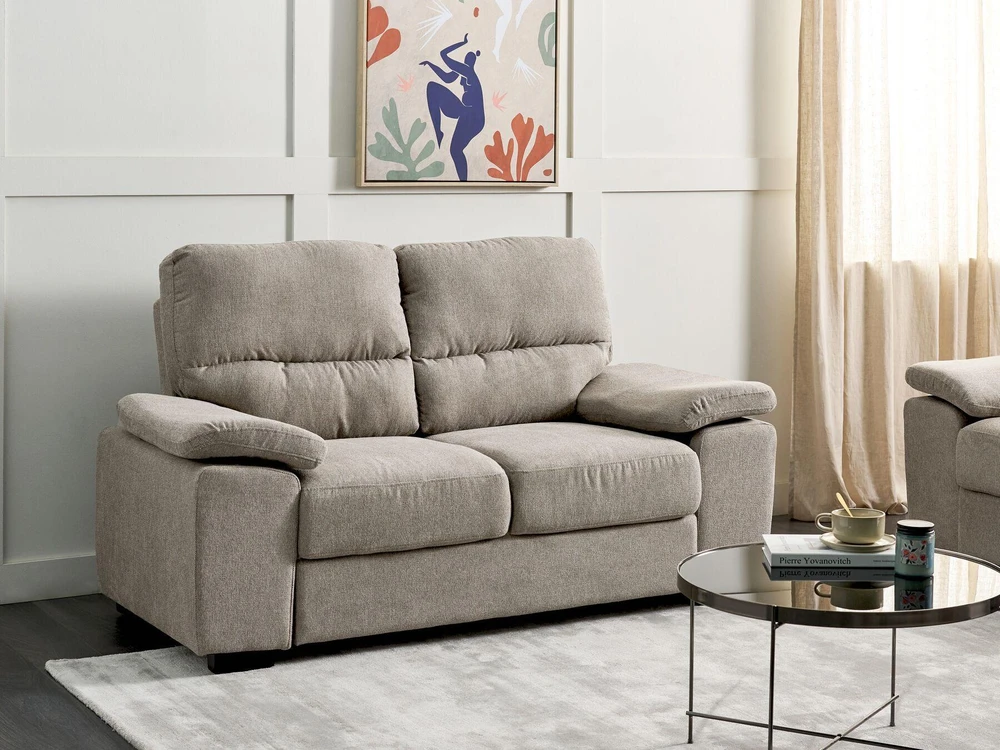 Beliani 2 vietų sofa VOGAR šviesiai ruda