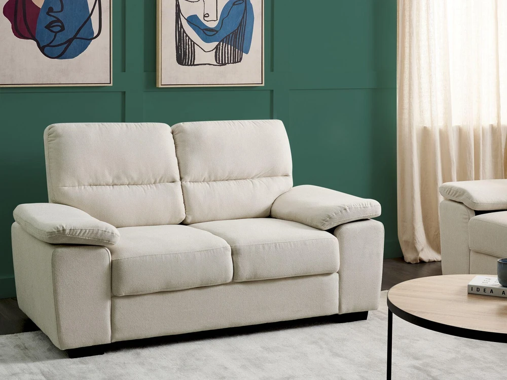 Beliani 2 vietų sofa VOGAR šviesiai smėlio spalvos