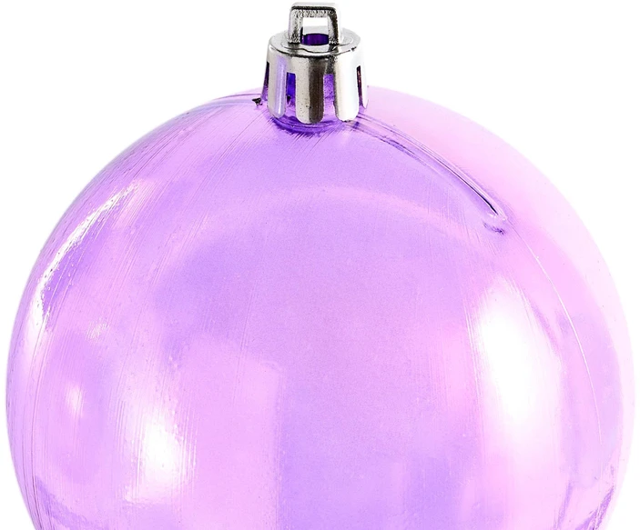 Beliani 24 kalėdinių žaisliukų rinkinys ASNEN violetinis