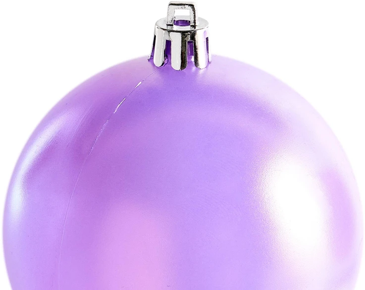 Beliani 24 kalėdinių žaisliukų rinkinys ASNEN violetinis