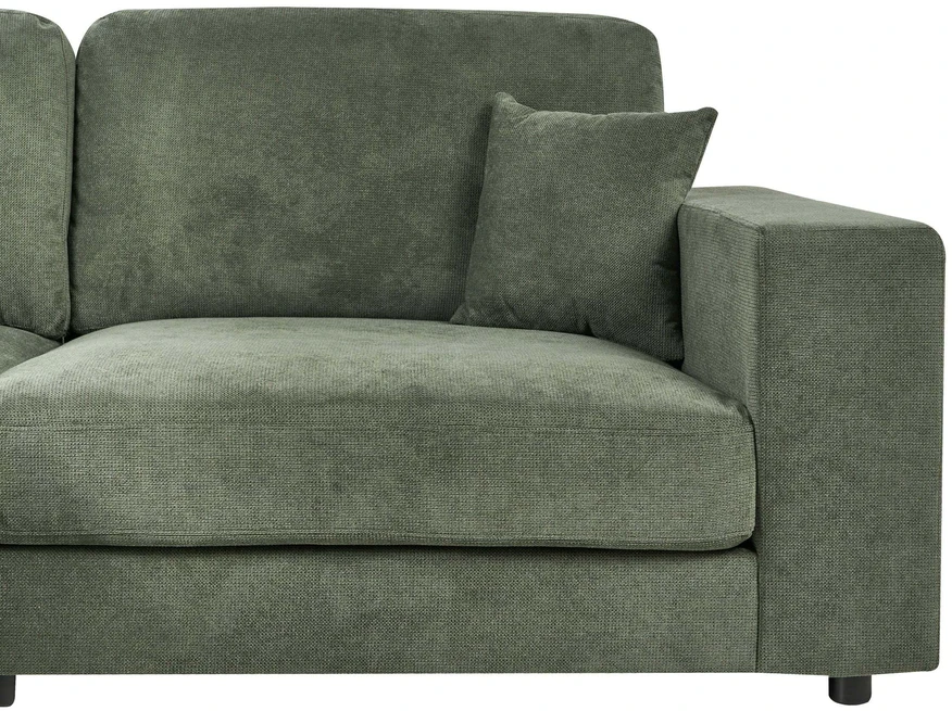 Beliani 3 asmenų kampinė sofa LOFOTEN žalia dešininė