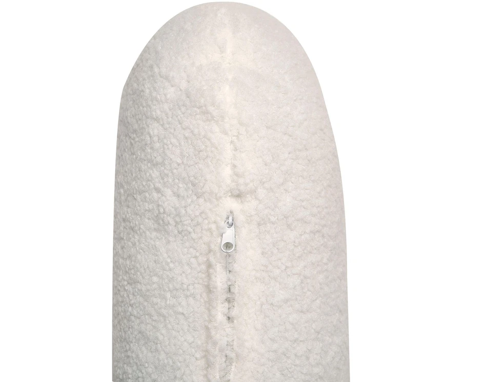 Beliani 3 asmenų kampinė sofa SIMOS, bouclé audinys, balta, dešininė