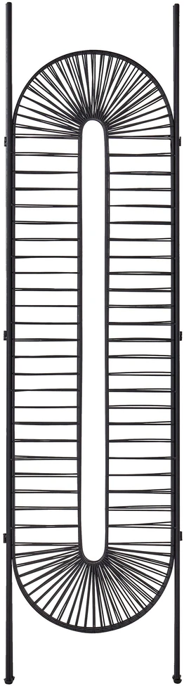 Beliani 3 dalių kambario pertvara NOALE juodos spalvos 135 cm 170 cm