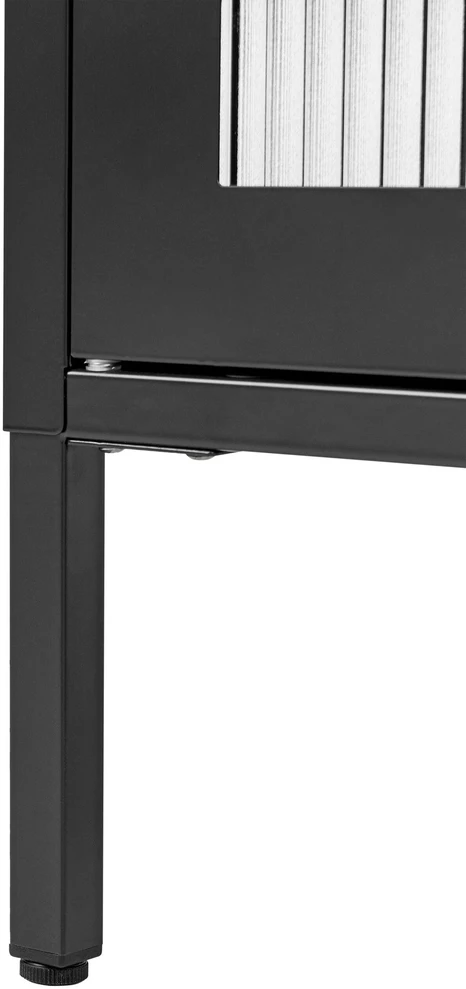 Beliani 3 durų spintelė GLEORA, metalinė, juoda
