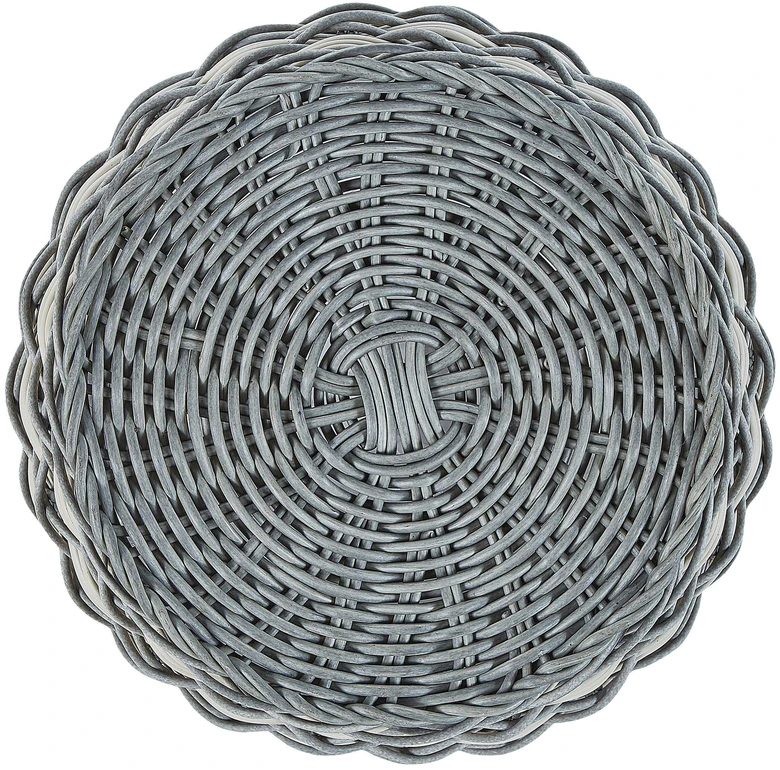 Beliani 3 gėlių krepšelių rinkinys GEFIRA 31/39/49 cm pilkas technorotangas