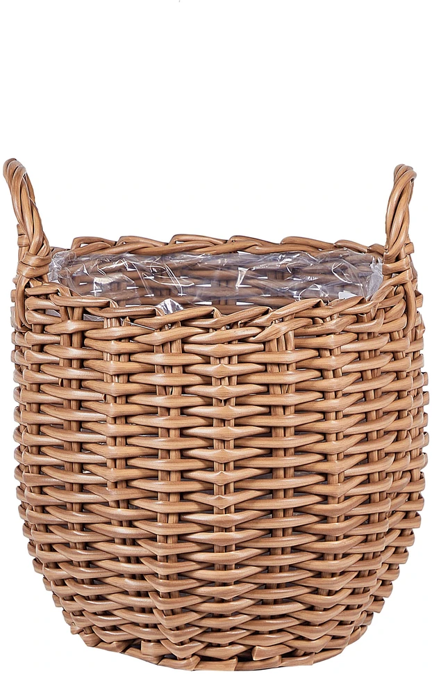 Beliani 3 gėlių krepšių rinkinys AUCUBA 26/34/44 cm šviesiai rudas