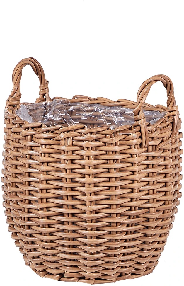 Beliani 3 gėlių krepšių rinkinys AUCUBA 26/34/44 cm šviesiai rudas