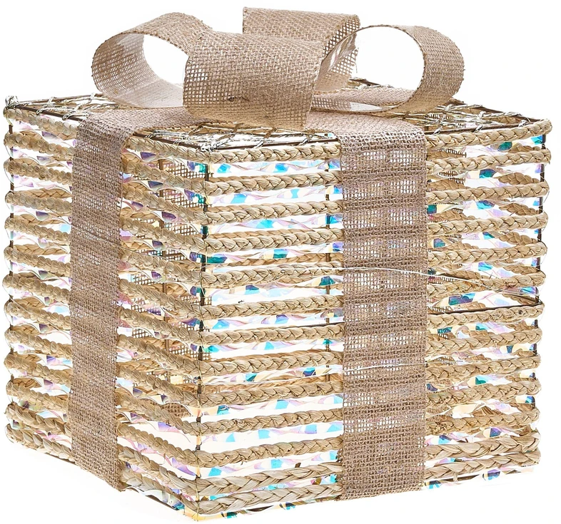 Beliani 3 LED kalėdinių dekoracijų rinkinys „MOSSO“, 20/25/30 cm, kalėdinės dovanos, smėlio spalvos