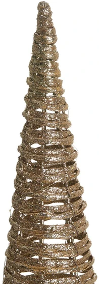 Beliani 3 LED kalėdinių dekoracijų rinkinys TUELSO eglutė 60/80/100 cm aukso spalvos