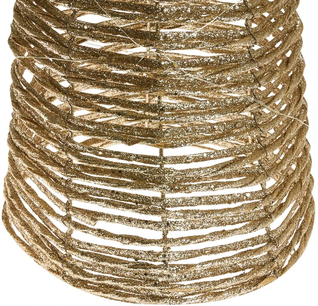 Beliani 3 LED kalėdinių dekoracijų rinkinys TUELSO eglutė 60/80/100 cm aukso spalvos