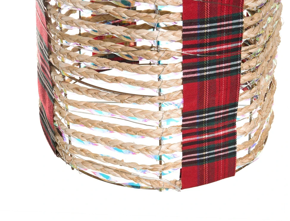 Beliani 3 LED kalėdinių dekoracijų rinkinys VEJLEN Kalėdų dovanos 20/25/30 cm smėlio spalvos