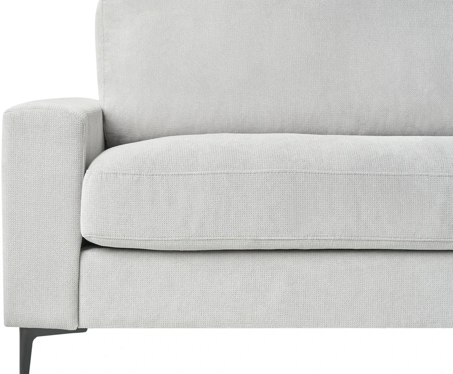 Beliani 3-vietė kampinė sofa MALOY, šenilinis audinys, šviesiai pilka, kairinė