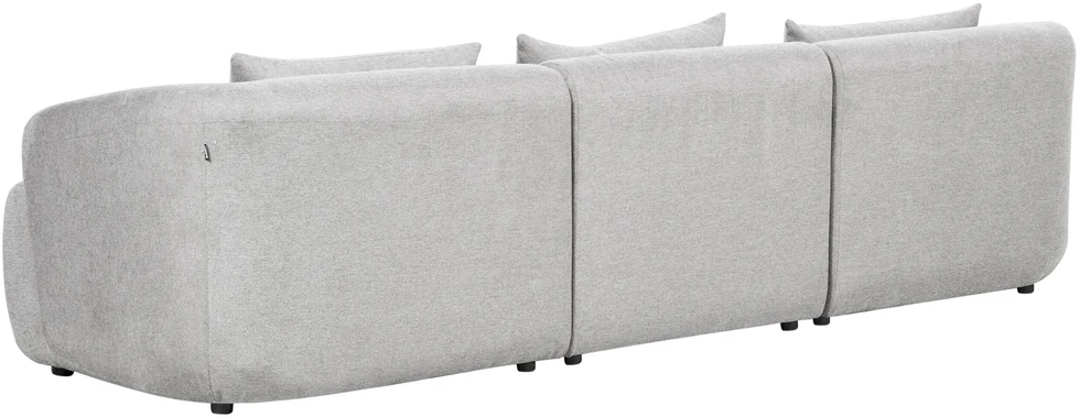 Beliani 3-vietė kampinė sofa SVANSELE šviesiai pilka dešininė
