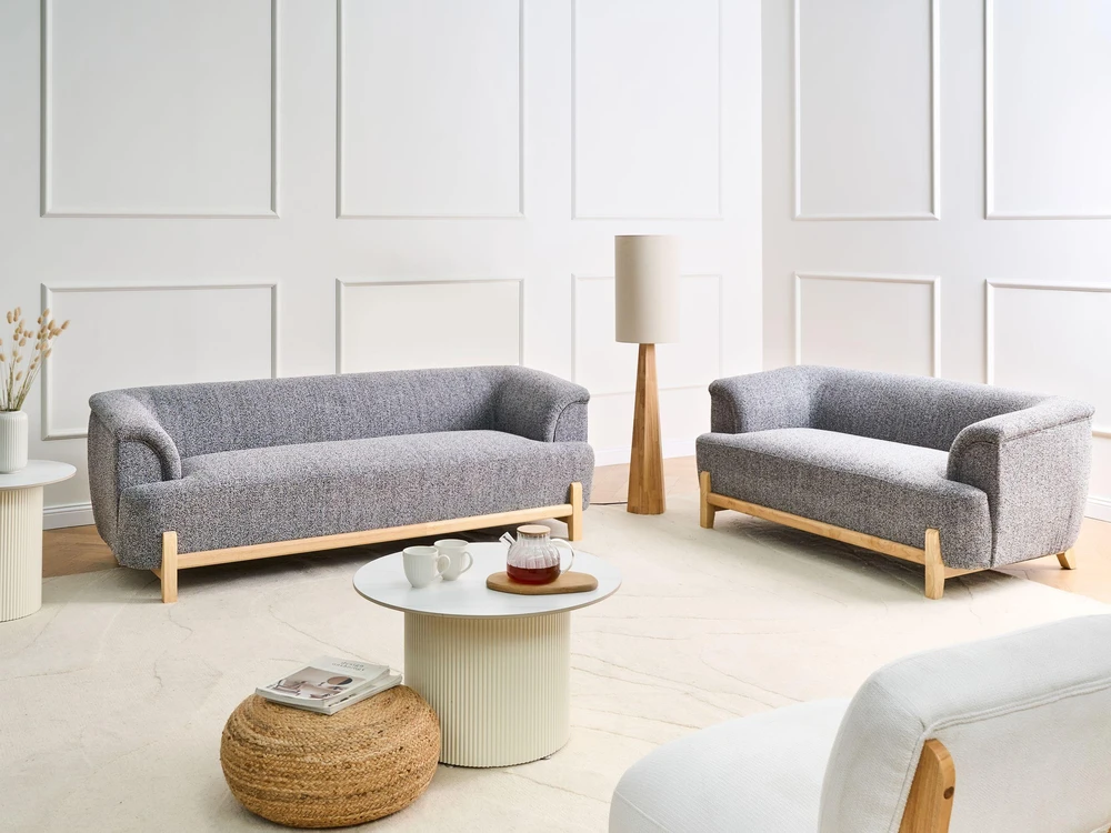Beliani 3-vietė sofa ALNOR tamsiai pilka
