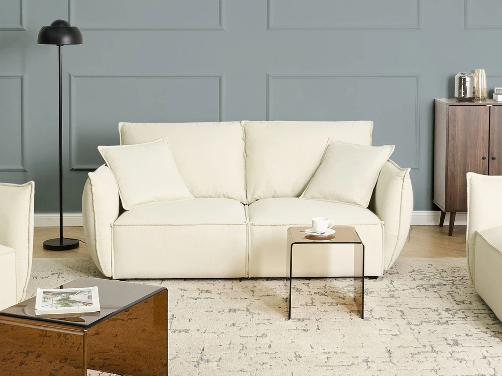 Beliani 3-vietė sofa KUNES šviesiai smėlio spalvos