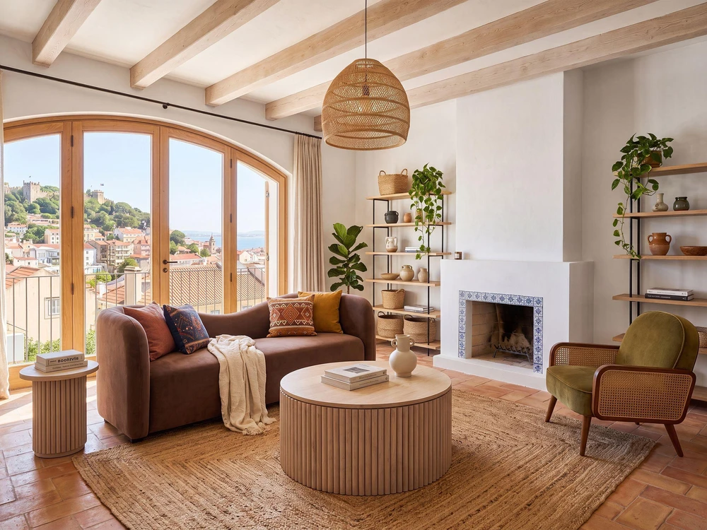 Beliani 3-vietė sofa VELTADA, tamsiai ruda veliūrinė