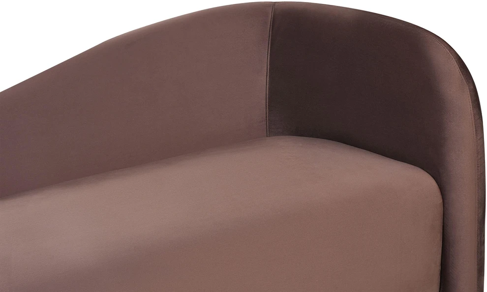 Beliani 3-vietė sofa VELTADA, tamsiai ruda veliūrinė