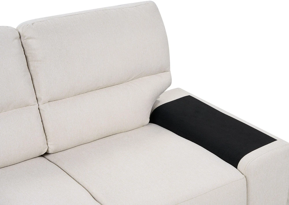 Beliani 3-vietė sofa VOGAR šviesiai smėlio spalvos