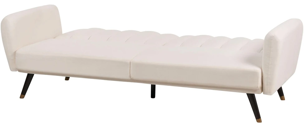Beliani 3 vietų išskleidžiama sofa VIMMERBY šviesiai smėlio spalvos