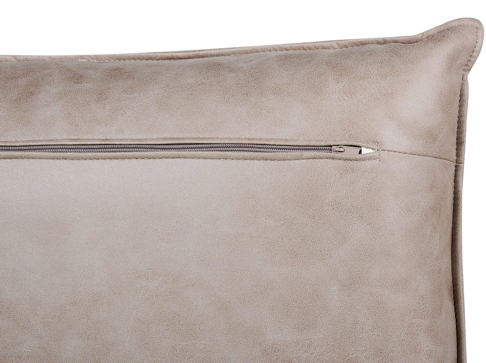 Beliani 3 vietų kampinė sofa GALLO, ekologiška zomša, šviesiai ruda, dešininė