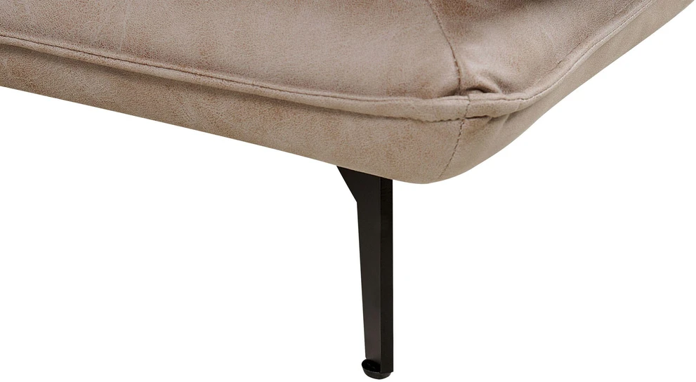 Beliani 3 vietų kampinė sofa GALLO, ekologiška zomša, šviesiai ruda, dešininė