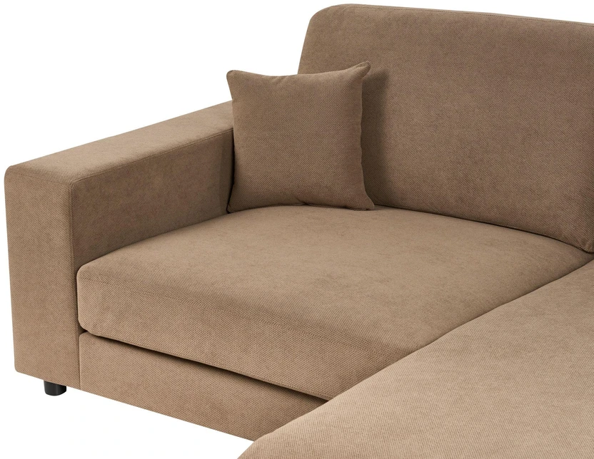 Beliani 3 vietų kampinė sofa LOFOTEN ruda, kairinė
