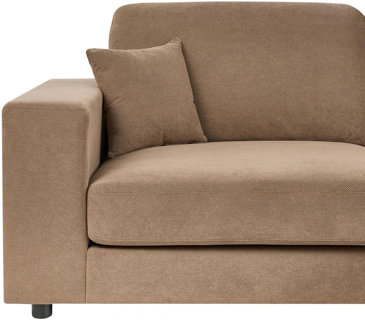 Beliani 3 vietų kampinė sofa LOFOTEN ruda, kairinė