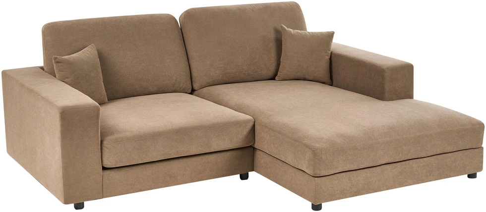 Beliani 3 vietų kampinė sofa LOFOTEN ruda, kairinė