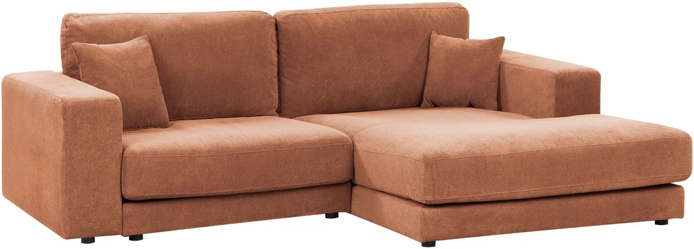 Beliani 3 vietų kampinė sofa LOFOTEN ryškiai raudona, kairinė